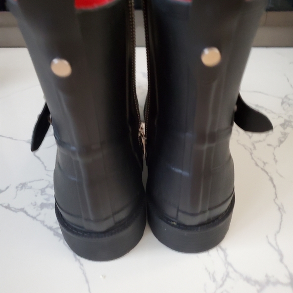 Rag & Bone Moto Rain Boots In Black - Picture 6 of 7